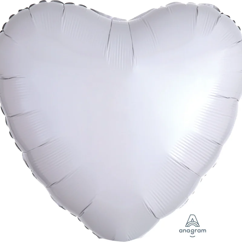 18" White Heart Mylar