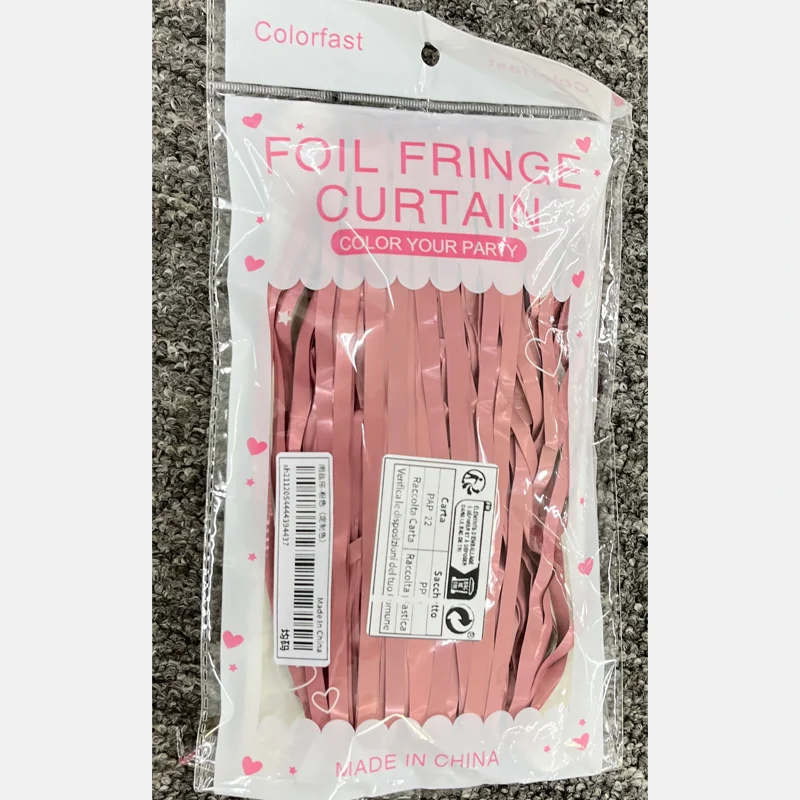 Matte Rose Pink Fringe Curtains